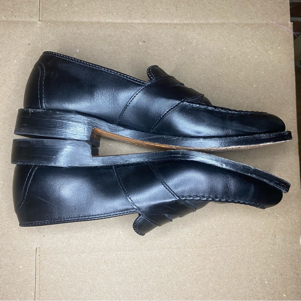 ALLEN EDMONDS Randolph Black Leather Sz 6 Mens Penny Loafers - Picture 11 of 12